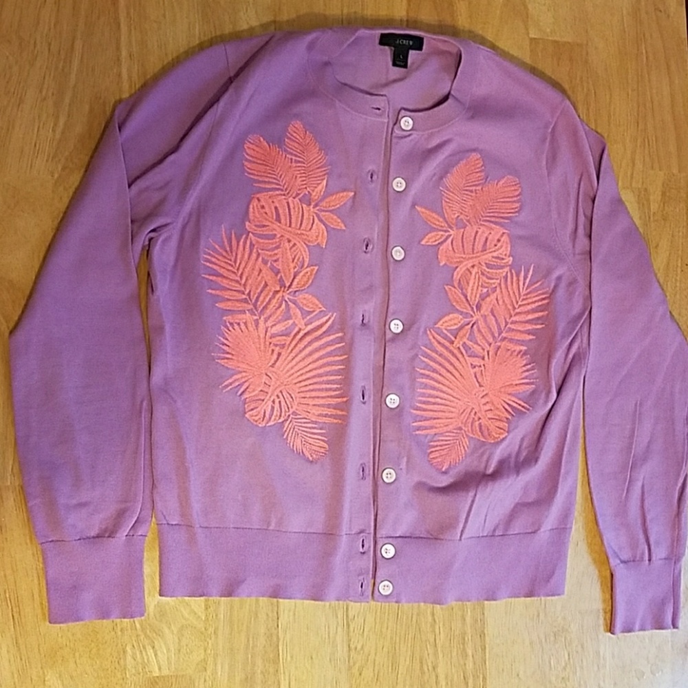 Purple J. Crew Cardigan